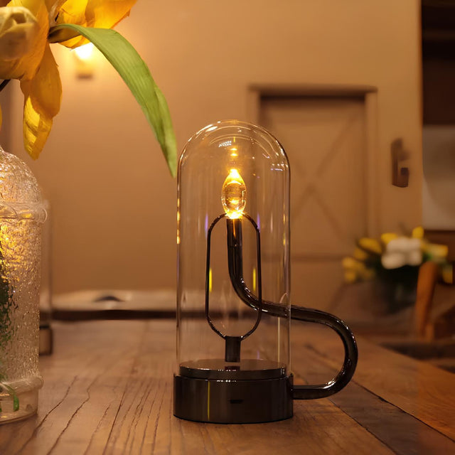 LED Bordslampa Glasdome Uppladdningsbar Lampa Carvallo