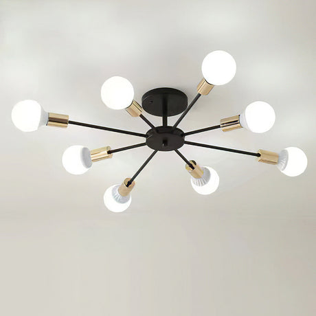 Svart Enkel Järn Multi-Huvud Krona Carvallo