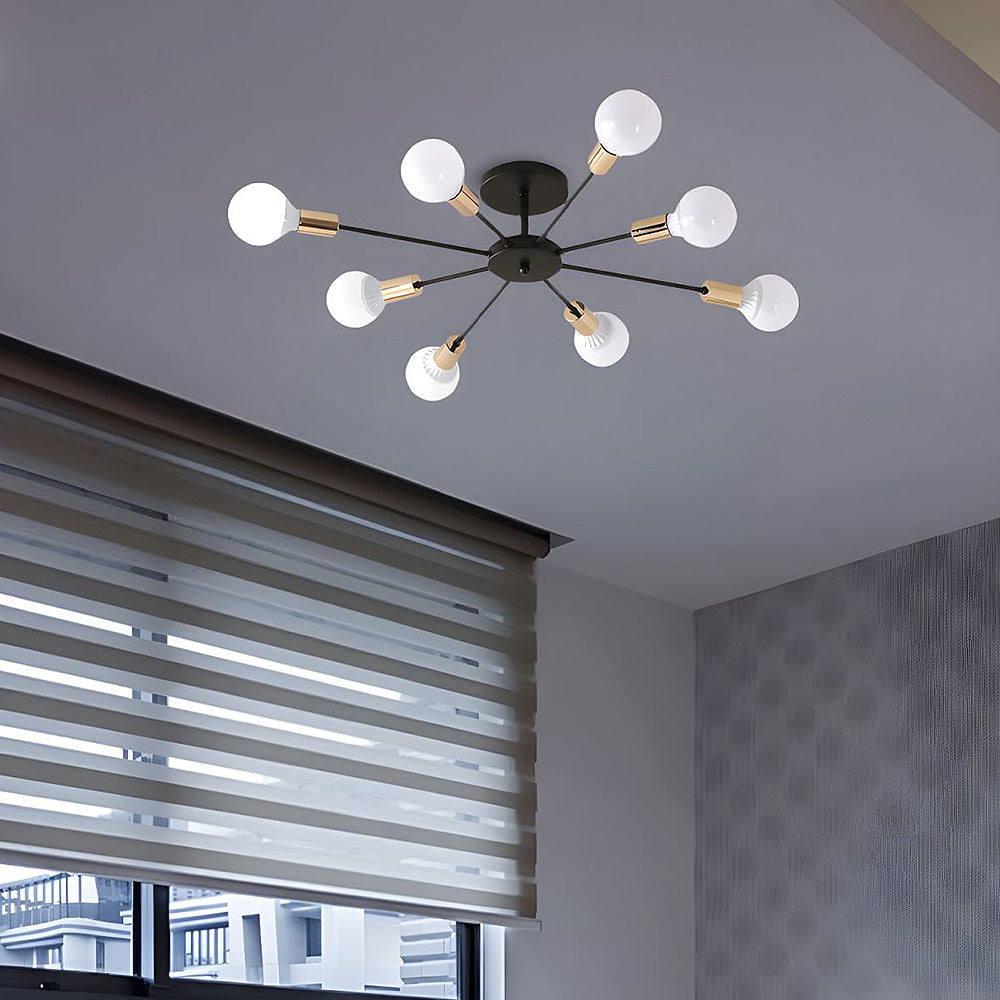 Svart Enkel Järn Multi-Huvud Krona Carvallo