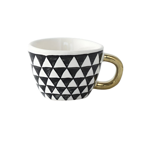 Keramikkopp med geometrisk design – Stilfull og moderne | Ideell for kaffe eller te Carvallo