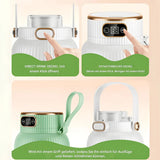 Bärbar multifunktionsblender med dubbellock och USB-laddningsfunktion – för smoothies och förvaringsbehållare Carvallo