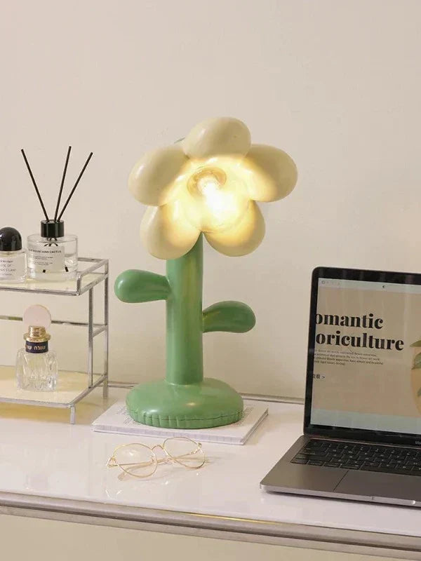 FloraGlow - Blomformad LED Bordslampa med LED-lampa – Kreativ Nattlampa Carvallo