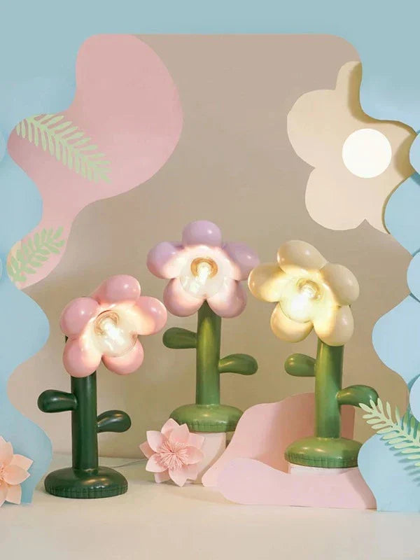 FloraGlow - Blomformad LED Bordslampa med LED-lampa – Kreativ Nattlampa Carvallo
