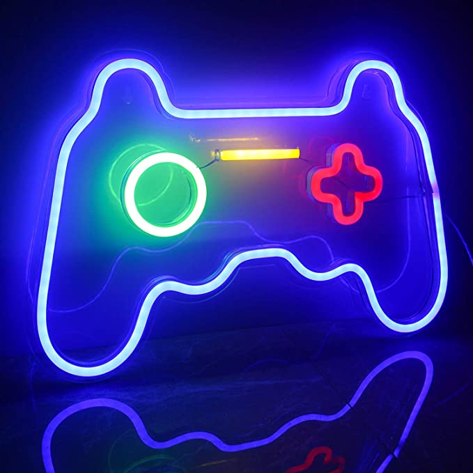 Vägglampa Neon LED Spelkontrollskylt Carvallo