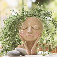 Carvallo – Elegant Resin Plant Pot with Artistic Facial Details Carvallo