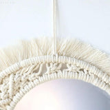 BohoDecor Spegel - Ästetisk Rund Boho Väggspegel Carvallo