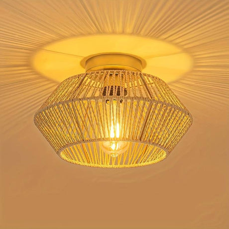 Boho Taklampa - Konstnärlig Boho Hänglampa, Handgjord, Välkomnande Atmosfär, Unik Inredning Carvallo