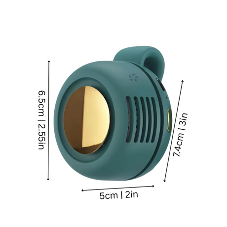 Bärbar bladlös nackfläkt - Tyst 360° handsfree personlig kylning MILA Sverige