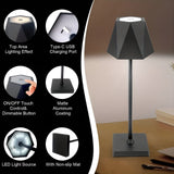 BrightLuxe Lampa - Vintage Återuppladdningsbar Trådlös LED Bordsnummer för Hemmet Carvallo