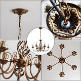 Vintage Bronze Chandlier | 4/6/8 Ljus Matsal Takarmatur i Järn | Brick by Brick Carvallo