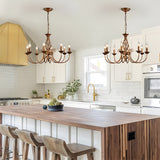 Vintage Bronze Chandlier | 4/6/8 Ljus Matsal Takarmatur i Järn | Brick by Brick Carvallo