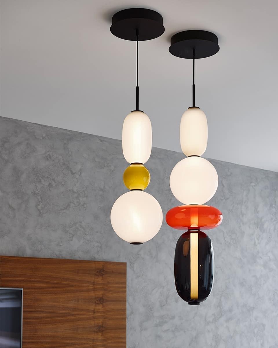 LumiSphere Light - Modern Färgat Glas LED Pendellampa Carvallo