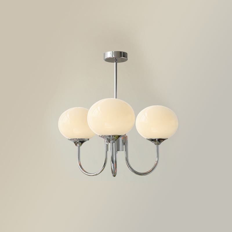 Modern Bubble Chandelier | Rosa Glas & Guld Finish | 19.69" Pendellampa | Stilfull Hem Accent Carvallo