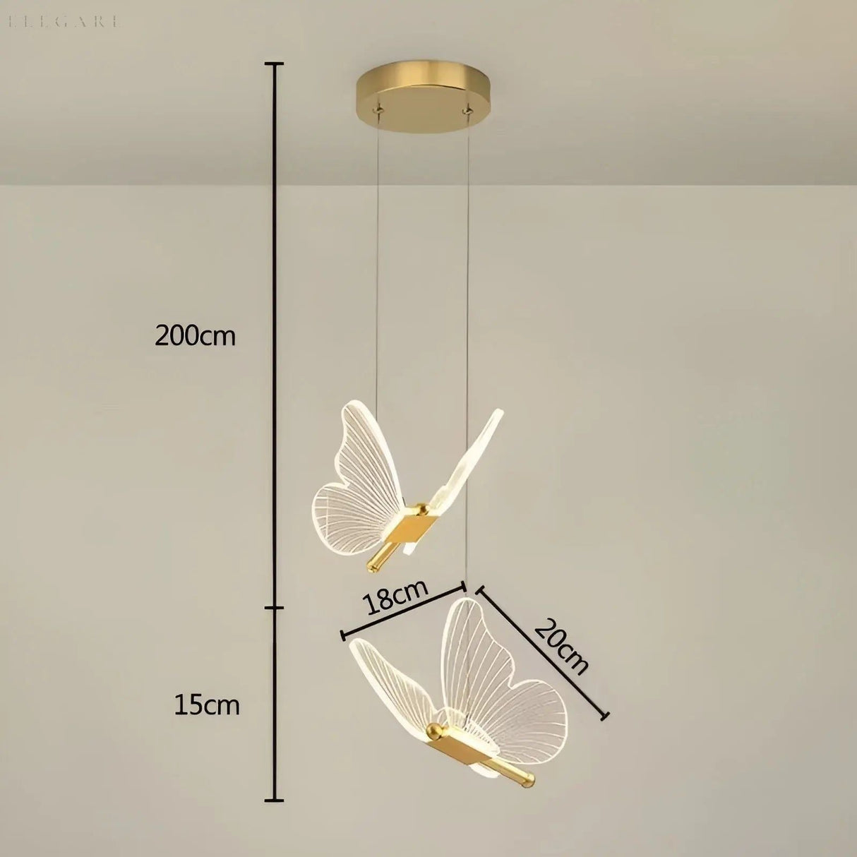 ButterflyBliss Light - Nordic LED Fjäril Dekor Hängande Lampor Carvallo