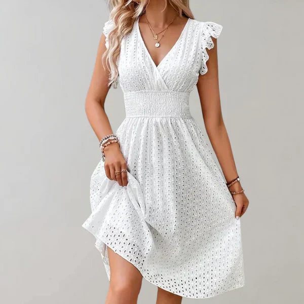 Dam Midiklänning Elegant Polyester för Sommar