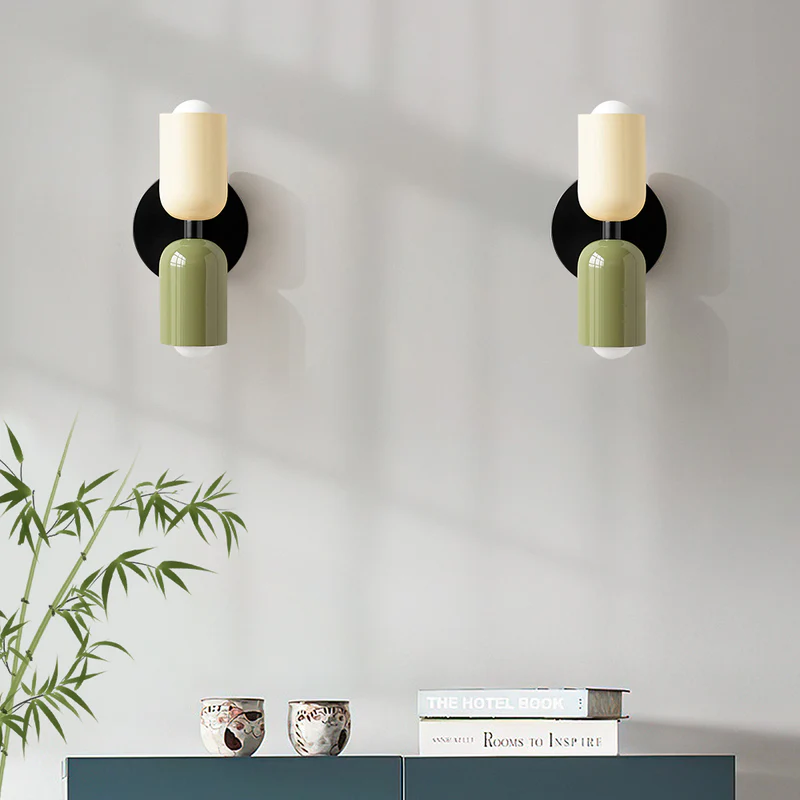 Vägglampa Modern Dubbel Glas Sconce Armatur Carvallo