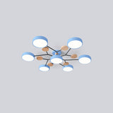 Nutida Rund Järn LED Semi-Flush Kandelaber Carvallo