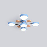 Nutida Rund Järn LED Semi-Flush Kandelaber Carvallo