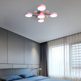 Nutida Rund Järn LED Semi-Flush Kandelaber Carvallo