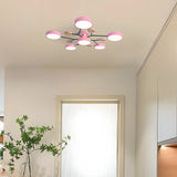 Nutida Rund Järn LED Semi-Flush Kandelaber Carvallo