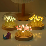 Graceful Tulip Ljus Under Glasdome för Lugnande Atmosfär Carvallo