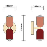 Modern Korts Dubbelhuvud Vintage Nyttorums Vägglampa Fixture Carvallo