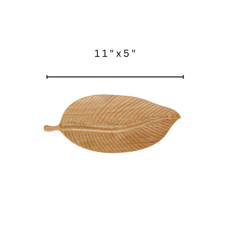 Rustik Leaf Träserveringsfat Carvallo