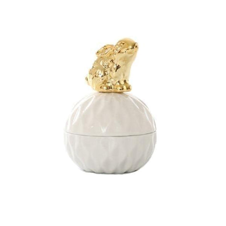 Smyckeskrin i porslin i vitt och guld MILA Sverige