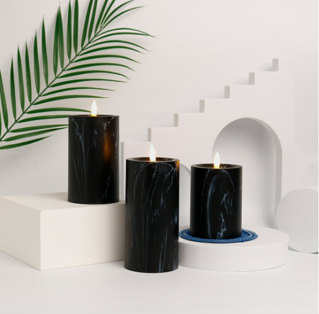 LED Flameless Marmor Ljus 3-Piece Set Carvallo