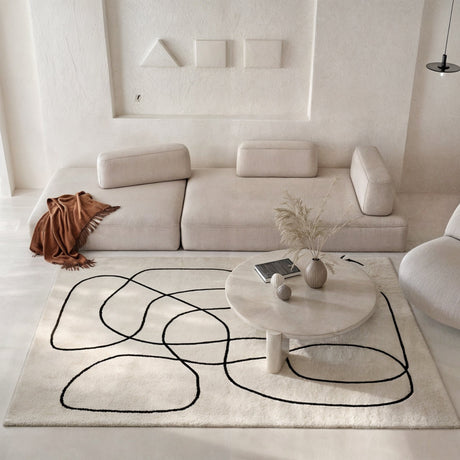 Fyrkantig ullmatta med abstrakta mönster Carvallo