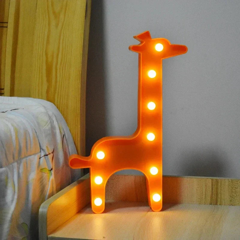 LumiZoo - LED Giraff Nattlampa för Barn, Dimbar Skrivbordslampa & Sängrumsdekoration Carvallo