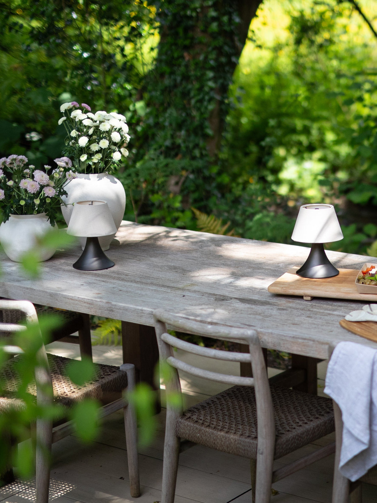 Cenare Uppladdningsbar Bordslampa | Brons & Linne | Portabel Stämningsljus | Touch Dimming | Brick by Brick Carvallo