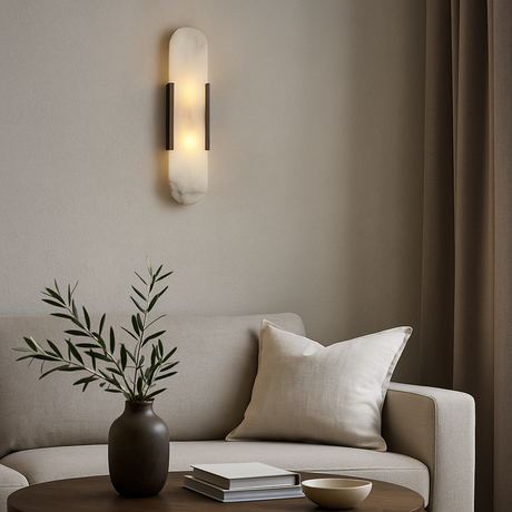 Modern Marmor Sängsida Sconce Lampa - Elegant Väggarmatur Carvallo