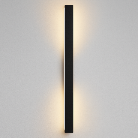 Linjära svarta minimalistiska LED utomhusvägglampa dimbar IP65 Carvallo