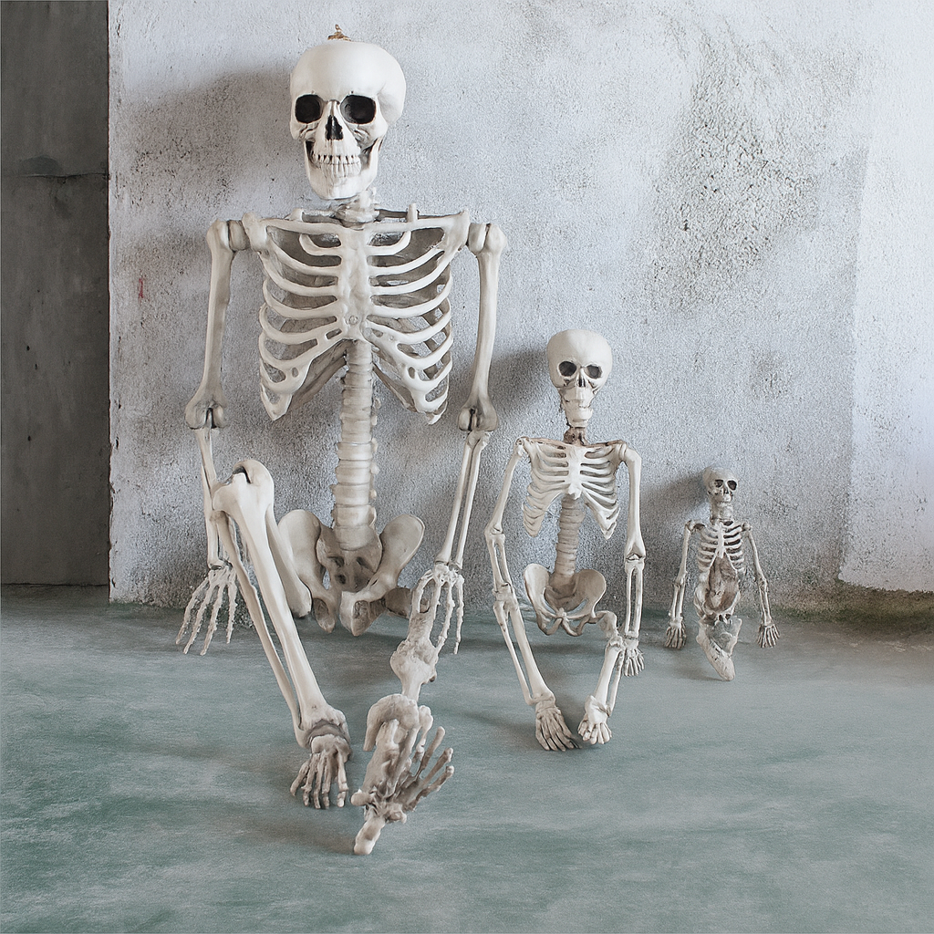 Verklig liv-storlek Halloween skelettdekoration Carvallo