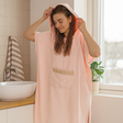 Ultramjuk fleeceponcho med huva – Snabbtorkande unisex bad- och spa-morgonrock MILA Sverige