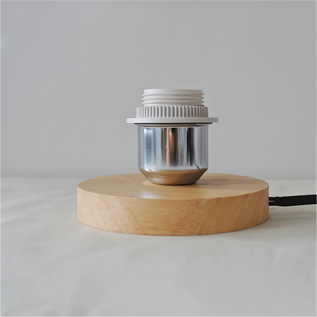 Royallure Trä Bordslampa Bas med E27 Fäste & På/Av Switch för Hemljus Carvallo