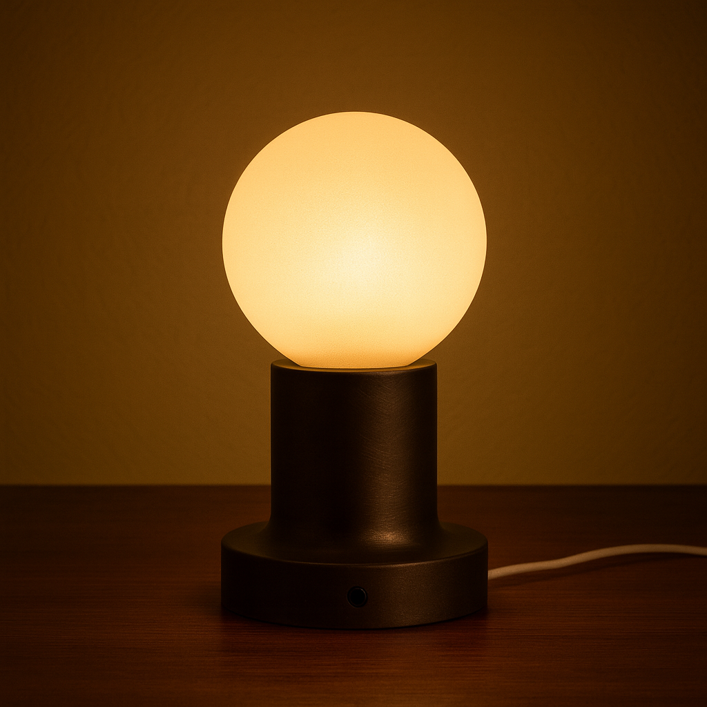 Porta uppladdningsbar bordslampa | Trådlösa sänglampor | Bronsbas & opalglas | Touch dimning | Brick by Brick Carvallo