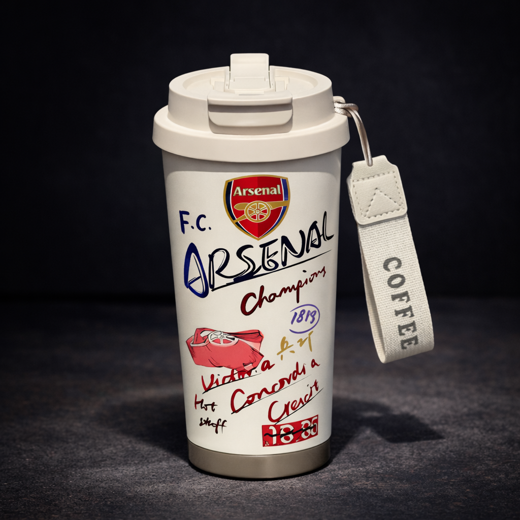 Termosflaska Arsenal - Fotboll Vattenflaska Footballdinho