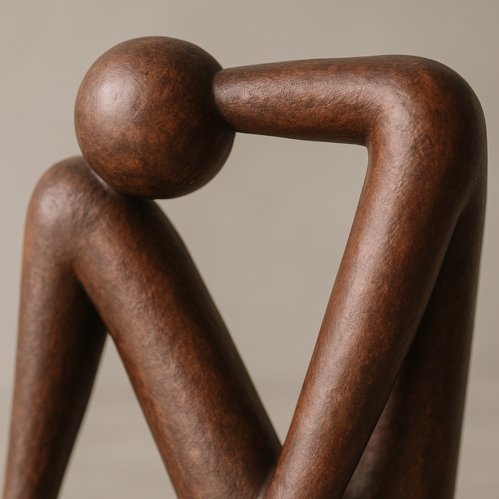 Skulpturala Bokstöd | Modern Hylldekoration | Icke-glidande Bas | 5,9" Harpiks Carvallo