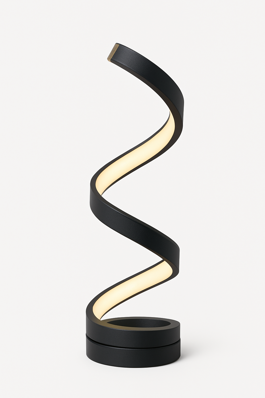 Modern Spiral Table Lamp | Dimmbar LED | 15.7" Hög | Energivrande Skulptural Ljus Carvallo