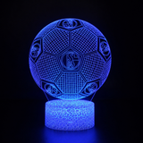 Fotboll 3D Illusion LED-Lampa - Nattlampa - Club Footballdinho