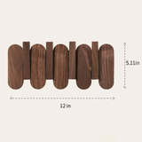 Valnöt Vägkappa | 3‑7 Krok | Massivt Trä | Nordisk Entré Förvaring | Brick by Brick Carvallo