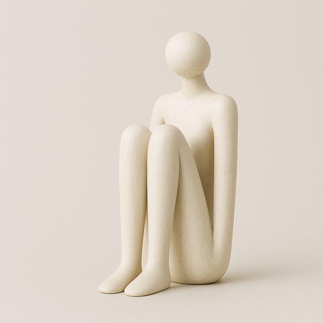 Skulpturala Bokstöd | Modern Hylldekoration | Icke-glidande Bas | 5,9" Harpiks Carvallo