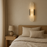 Modern Marmor Vägglampa | Äkta Sten Sconce | Dimmbar LED | Guld eller Svart Carvallo