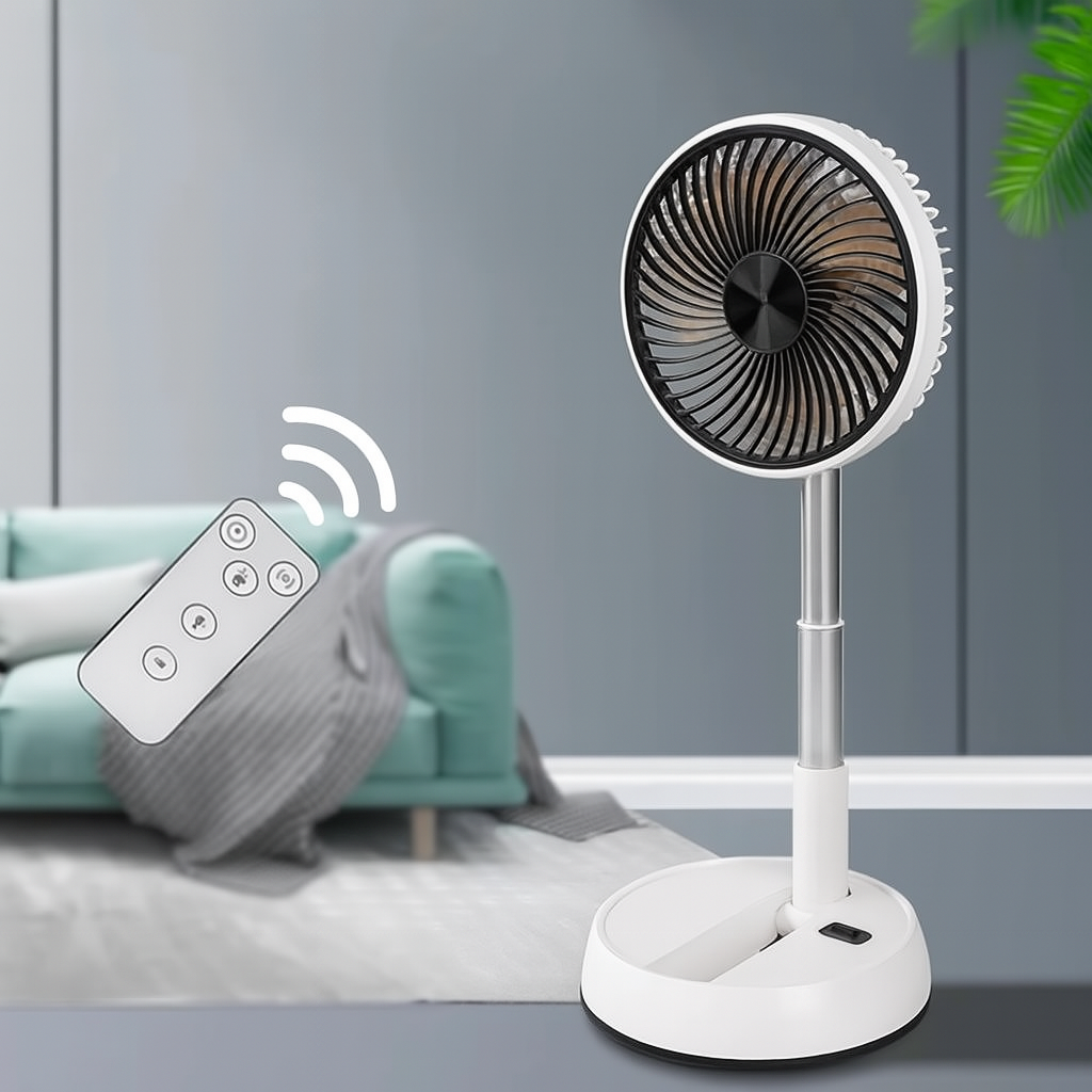 Royallure Bärbar Fällbar Fläkt 6000mAh Uppladdningsbar Tyst Golv- och Utomhusbruk Carvallo