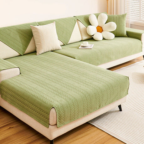 Chenille Veteörontryckt Andningsbar Halkfri Sofföverdrag Carvallo