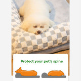 Mjukt Plysch Hundsäng Cozy Stödjande Lätt att Rengöra Carvallo