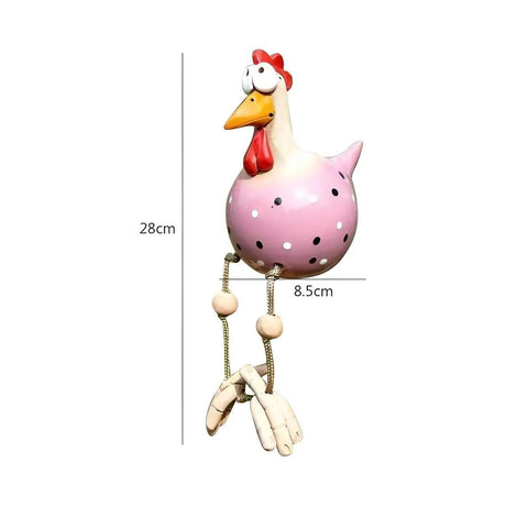 ChickChirp Skulpturer - Keramiska Hönsfigurer Trädgårdsdekoration Carvallo