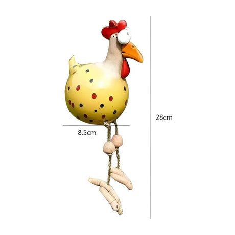 ChickChirp Skulpturer - Keramiska Hönsfigurer Trädgårdsdekoration Carvallo